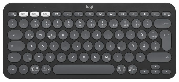 Universal Tastatur Bluetooth  Pebble Keys 2 K380s (Graphit) 