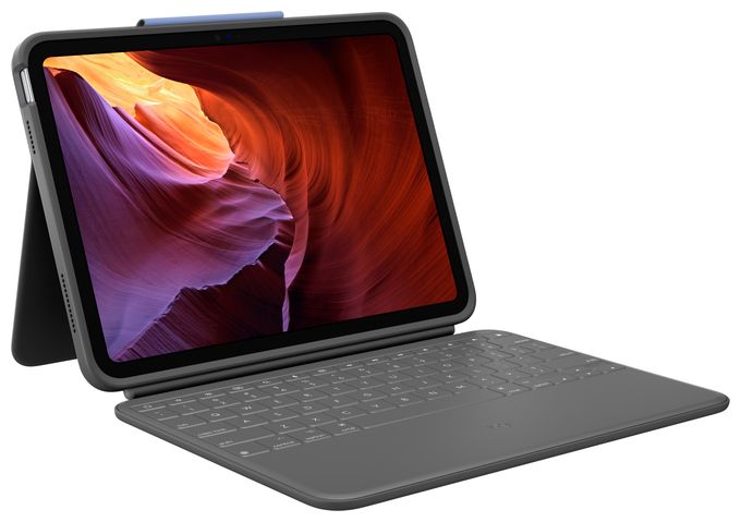 für Apple iPad (7. Generation) iPad (8. Generation) iPad (9. Generation) iPad (10. Generation)  iPad (A16) Spritzwassergeschützt  Rugged Folio (Graphit) 