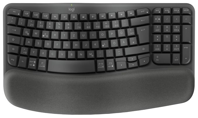 Büro Tastatur RF Wireless + Bluetooth 2.4 GHz  Wave Keys (Graphit) 