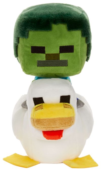 Minecraft Hühnerjockey-Zombie Spielzeug, ca. 20 cm große weiche Figur, vom Videospiel inspirierter Charakter 