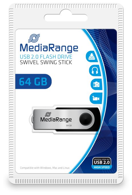 USB Type-A / Micro-USB Stick 64 GB  MR912 (Schwarz, Silber) 