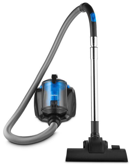 Bodenstaubsauger Beutellos 800 W HEPA (Transparent, Schwarz, Blau) E2001 MD12078 