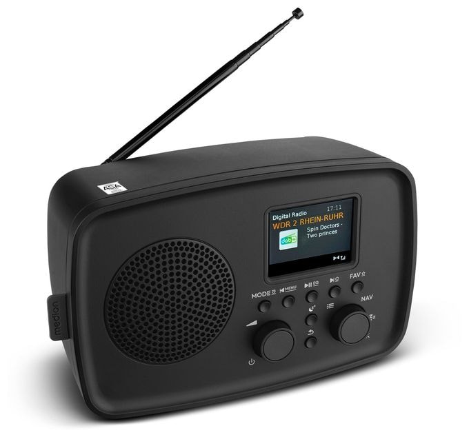 Bluetooth DAB+, UKW, FM Radio Persönlich Wasserfest IPX1  Life DRE-1 (Schwarz) 
