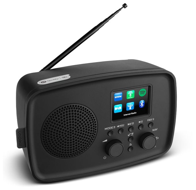 Bluetooth DAB+, FM Radio Internet IPX1  Life IRE-1 (Schwarz) 