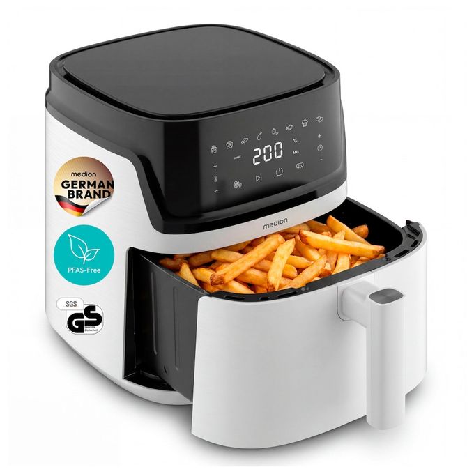 Heißluftfritteuse 7,2 l 1650 W  Life P15 XL (Weiß, Schwarz) 