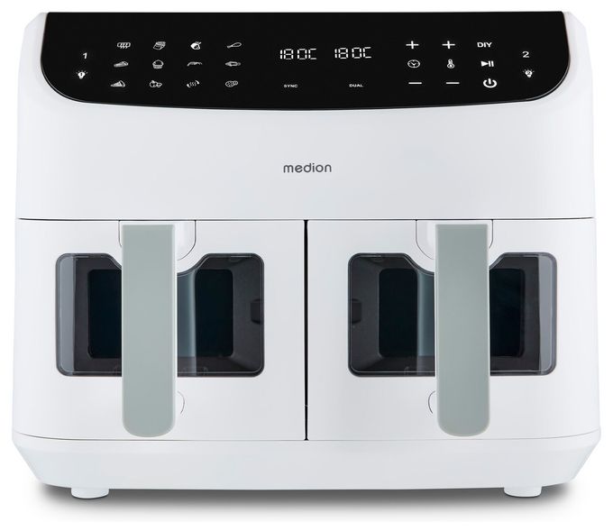 Doppel Heißluftfritteuse 8,7 l 2600 W  Life P20 XXL (Weiß, Schwarz) 