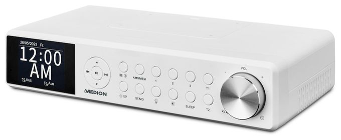 Bluetooth DAB+, PLL, UKW Radio Uhr  Life P66750 (Weiß) 