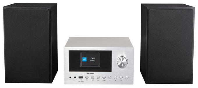 Heim-Audio-Mikrosystem AM, DAB+, FM, UKW 30 W Bluetooth  Life P85003 (Schwarz, Silber) 