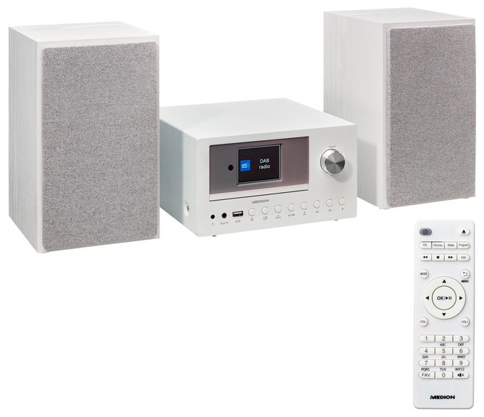 Heim-Audio-Mikrosystem AM, DAB+, FM 30 W Bluetooth  Life P85003 (Weiß) 