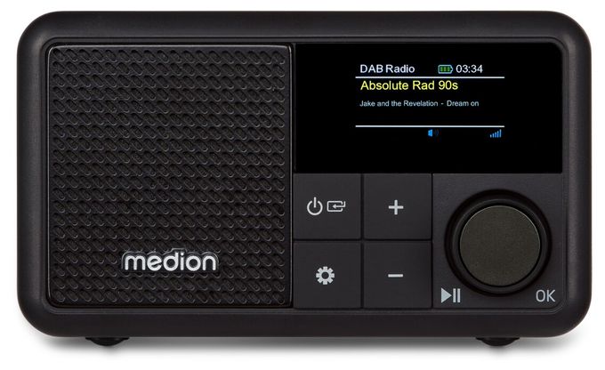 Bluetooth DAB+, UKW Radio Tragbar IPX1  Life S66822 (Schwarz) 