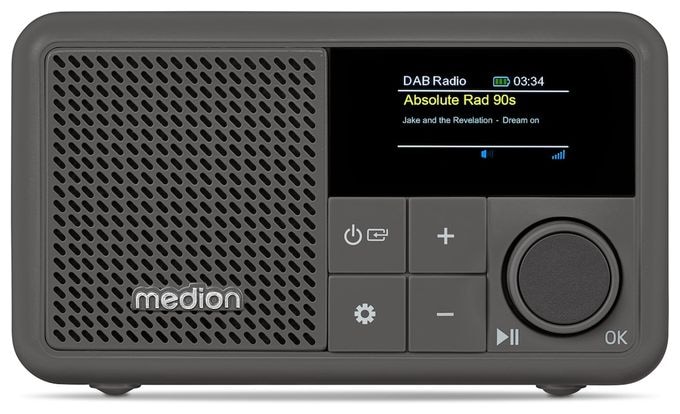 Bluetooth DAB+, UKW Radio Tragbar IPX1  Life S66822 (Grau) 