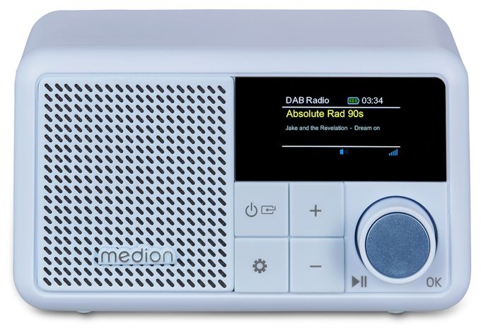 Bluetooth DAB+, UKW Radio Tragbar IPX1  Life S66822 (Aqua-Farbe) 
