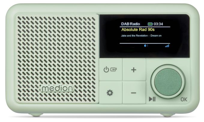Bluetooth DAB+, UKW Radio Tragbar IPX1  Life S66822 (Grün) 
