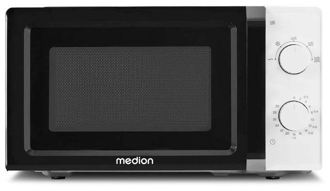 Freistehende Mikrowelle 700 W Größe: klein 5 Stufen  MD11475 (Schwarz, Weiß) 