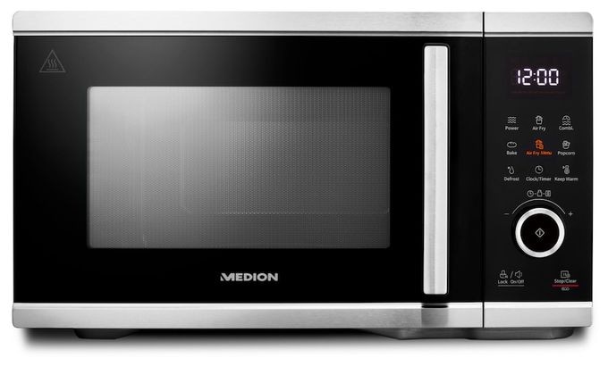 Freistehende Mikrowelle 900 W Größe: mittel  MD11499 (Schwarz, Edelstahl) 