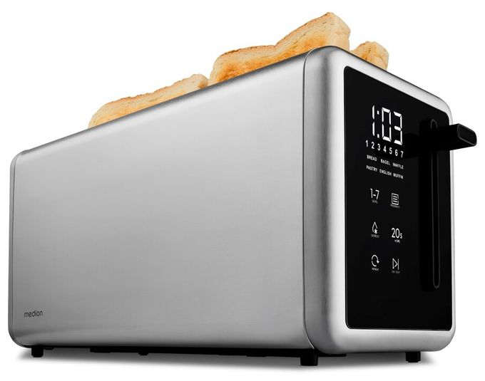 Toaster 1450 W 4 Scheibe(n) 7 Stufen  MD12103 (Silber) 
