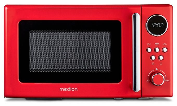Freistehende Mikrowelle 800 W Größe: klein 5 Stufen  MD15000 (Rot) 