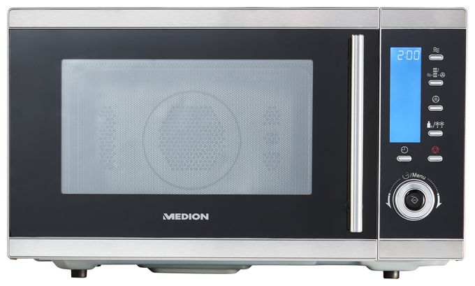 Freistehende Mikrowelle 900 W Größe: mittel 11 Stufen Grill  MD15501 (Schwarz, Edelstahl) 