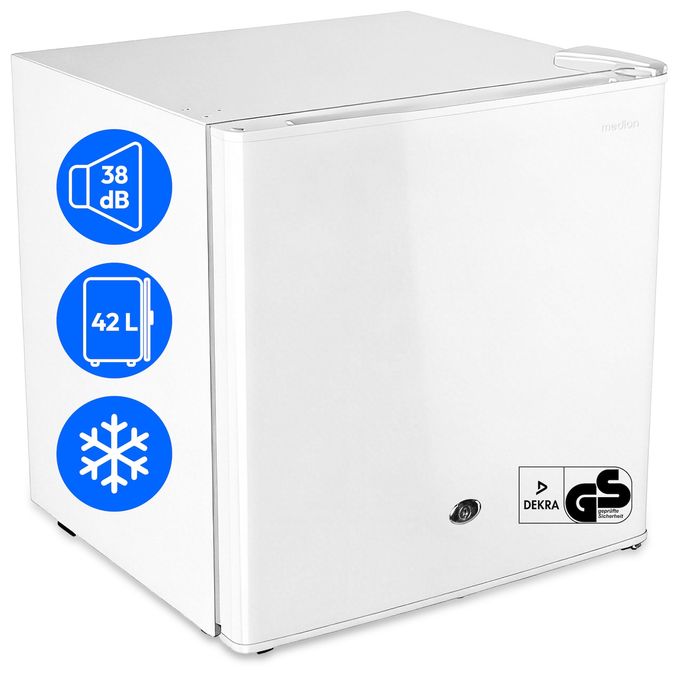 42 l / 37 l Tischkühlschrank EEK: E 80 kWh Jahr  MD370001 (Weiß) 