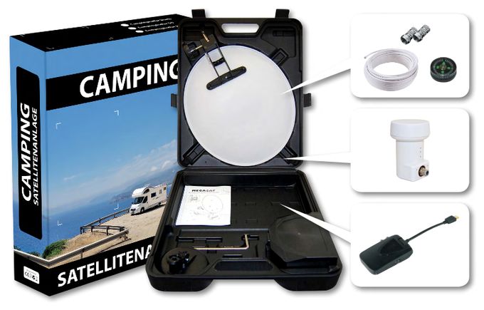 35 cm Sat-Spiegel 1800035 Campingkoffer HD 