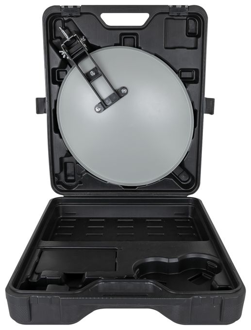 Stahl Sat-Spiegel  Campingkoffer (Standard) (Schwarz, Grau) 