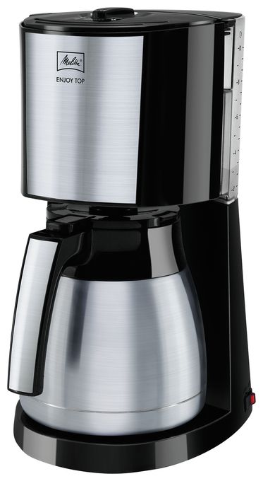 10 Tassen Thermo Filterkaffeemaschine 1,2 l  1017-08 Enjoy Top Therm (Schwarz) 
