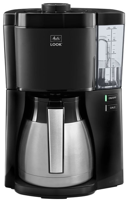 15 Tassen Thermo Filterkaffeemaschine 1,2 l  1025-12 Look Therm Timer (Schwarz, Edelstahl) 