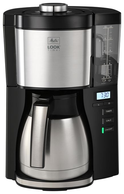 10 Tassen Thermo Filterkaffeemaschine 1,3 l  1025-18 Look Therm Perfection (Schwarz, Silber) 