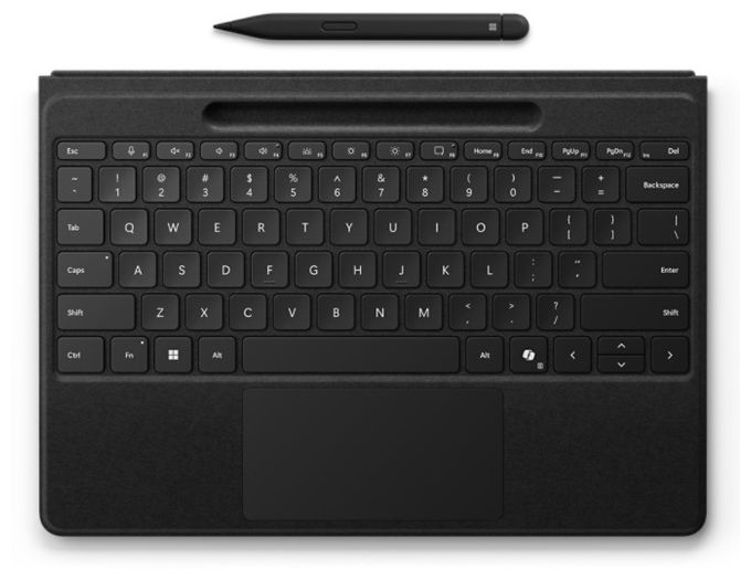 für Microsoft Surface Pro (11th Edition), Surface Pro 10 for Business, Surface Pro 9, Surface Pro 8, Surface Pro X  Pro Flex Keyboard mit Slim Pen (Schwarz) 