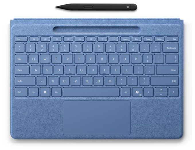für Microsoft Surface Pro (11th Edition), Surface Pro 10 for Business, Surface Pro 9, Surface Pro 8, Surface Pro X  Pro Flex Keyboard mit Slim Pen (Blau) 