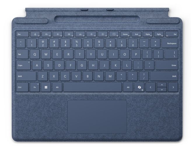 für Microsoft Surface Pro (11 Edition); Surface Pro 10; Surface Pro 9; Surface Pro 8 (Sapphire) Pro Keyboard mit Stiftaufbewahrung 