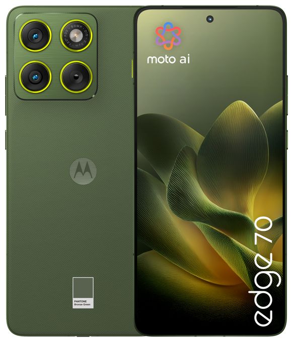 512 GB 5G Smartphone 17 cm (6.7 Zoll) Android 50 MP Dual Kamera Dual Sim WiFi 6E (PANTONE Bronze Green) Edge 70 