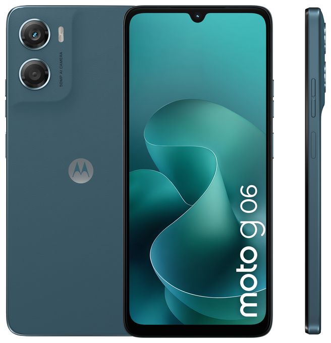 256 GB 4G Smartphone 17,5 cm (6.88") 1,7 GHz Android 50 MP Einzelne Kamera Kamera Dual Sim WiFi 5 (Tapestry) Moto G06 