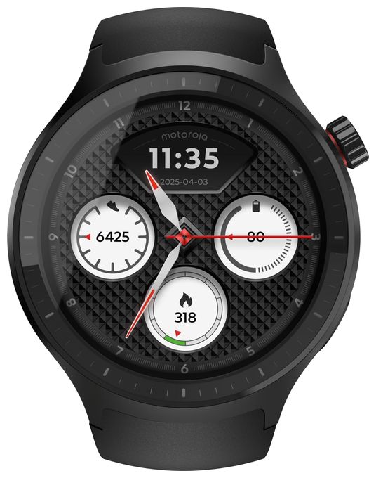 Digital 47 mm Smartwatch Rund IP68  Moto Watch (Schwarz) 