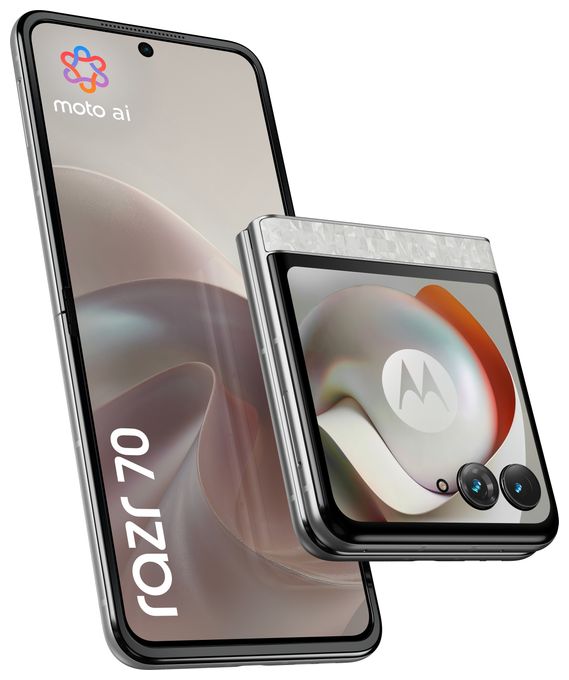 256 GB 5G Smartphone 17,5 cm (6.9 Zoll) Android 50 MP Dual Kamera Dual Sim WiFi 6E (PANTONE Bright White) Razr 70 
