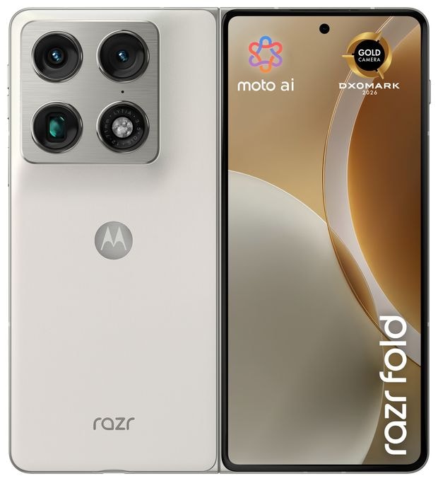 512 GB 5G Smartphone 20,6 cm (8.09") 3,8 GHz Android 50 MP Dreifach Kamera Dual Sim WiFi 7 (PANTONE Lily White) Razr Fold 