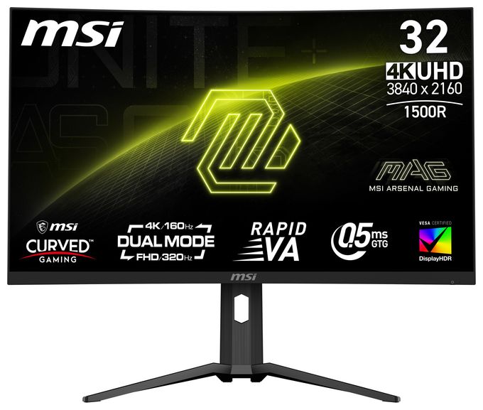 4K Ultra HD Monitor 80 cm (31.5 Zoll) 16:9 0,5 ms 350 cd/m²  MAG 321CUPDF (Schwarz) 