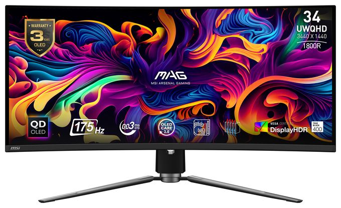 Quad HD Monitor 86,4 cm (34 Zoll) 21:9 0,03 ms  MAG 341CQPDE (Schwarz) 