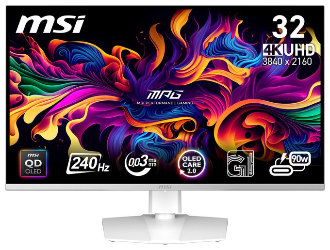 4K Ultra HD Monitor 80 cm (31.5 Zoll) 16:9 0,03 ms 250 cd/m²  MPG 321URXW QD-OLED (Weiß) 
