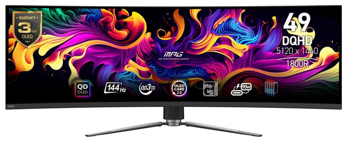 Quad HD Monitor 124,5 cm (49 Zoll) 32:9 0,03 ms 250 cd/m²  MPG 491CQPDE QD-OLED (Schwarz) 