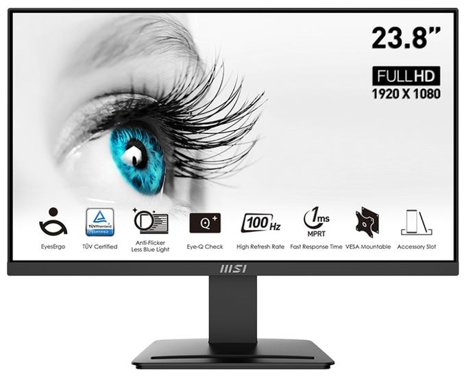 Full HD Monitor 60,5 cm (23.8 Zoll) 16:9 1 ms 300 cd/m²  PRO MP2412DE (Schwarz) 