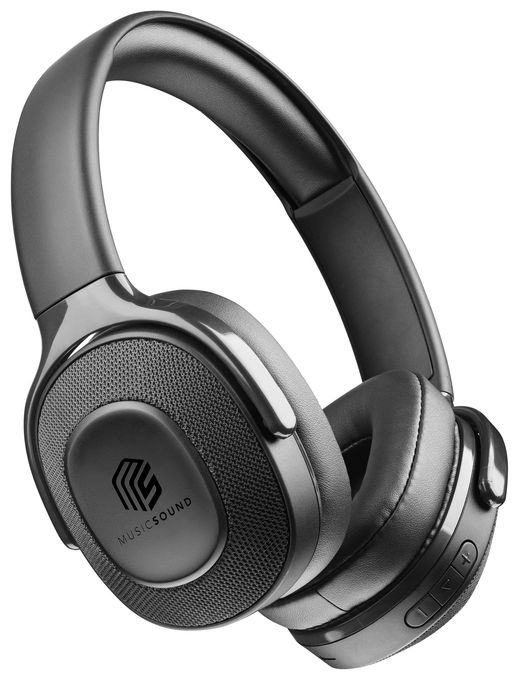 Ohraufliegender Bluetooth Kopfhörer kabellos 25 h Laufzeit  Deep (Schwarz) 