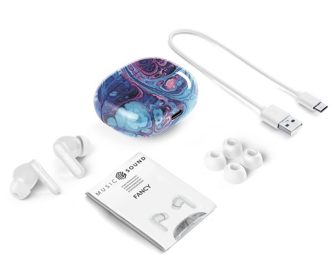 In-Ear Bluetooth Kopfhörer Kabellos TWS 5 h Laufzeit  Fancy (Hellblau) 