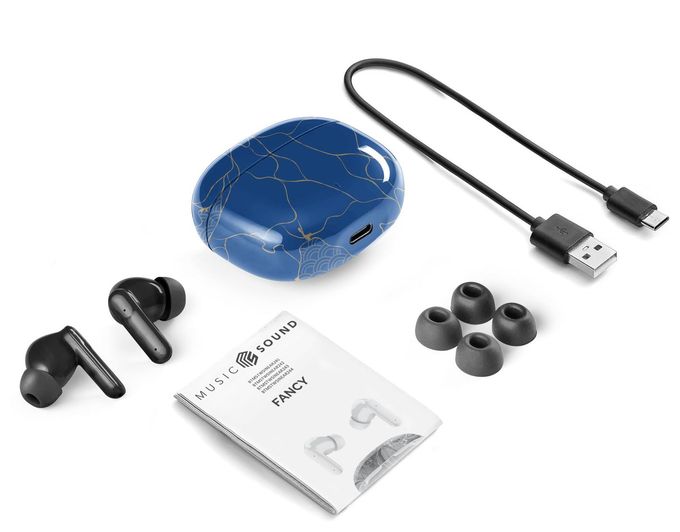 In-Ear Bluetooth Kopfhörer Kabellos TWS 5 h Laufzeit  Fancy (Blau) 