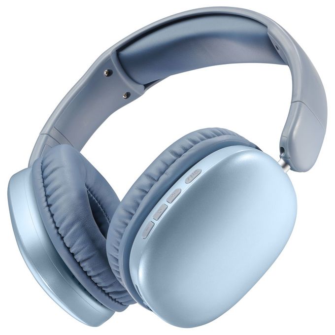 Ohraufliegender Bluetooth Kopfhörer kabellos 35 h Laufzeit  Maxi3 (Blau) 