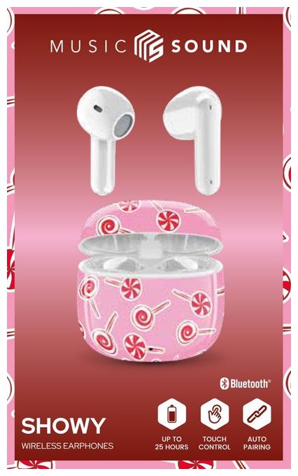 In-Ear Bluetooth Kopfhörer Kabellos TWS 5 h Laufzeit  Showy (Pink) 