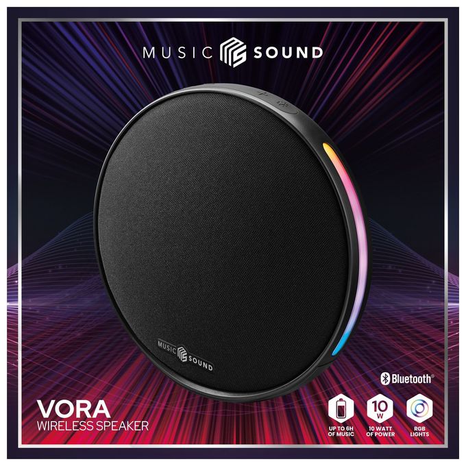 10 W Bluetooth Lautsprecher Laufzeit bis 8 h  Vora (Schwarz) 