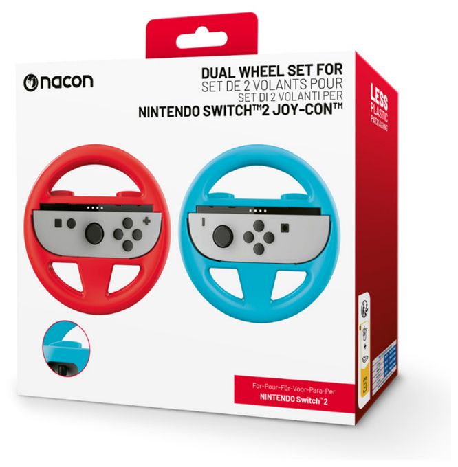 Steuerrad für Nintendo Switch 2  Lenkräder für Joycon 2er Set (Rot) 