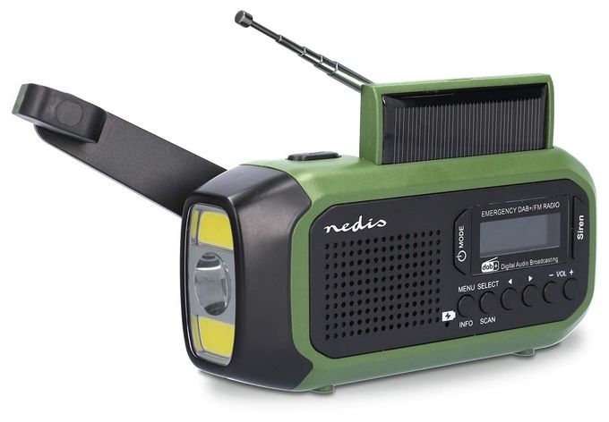 DAB+, FM Radio Tragbar  Notfallradio (Schwarz, Grün) 
