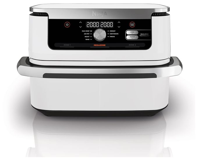 Doppel Heißluftfritteuse 10,4 l 2470 W  AF500EU (Silber, Weiß) 